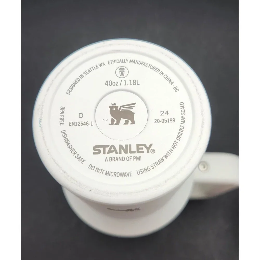RARE HTF Vintage Stanley Quencher 40 Oz Polar White/Black 20-05199 NWOT READ - Picture 7 of 10